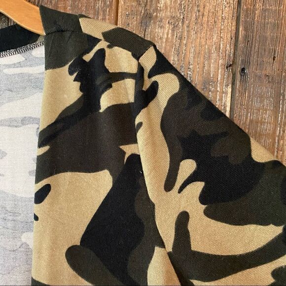 Military Army Green Camo Long Sleeve Maxi Cardigan Duster Sz L - Picture 7 of 8